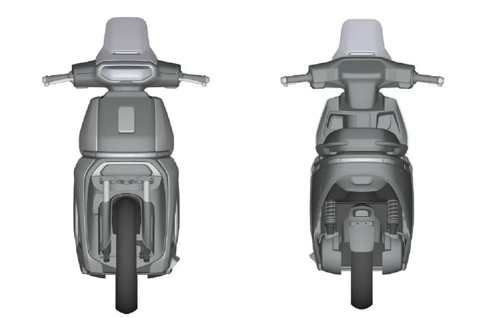 New TVS electric scooter design patent registered overseas